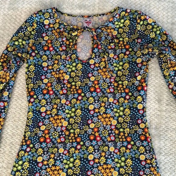 Flower Dress Retro Hippy Vintage Vibe Size Small - Picture 2 of 12
